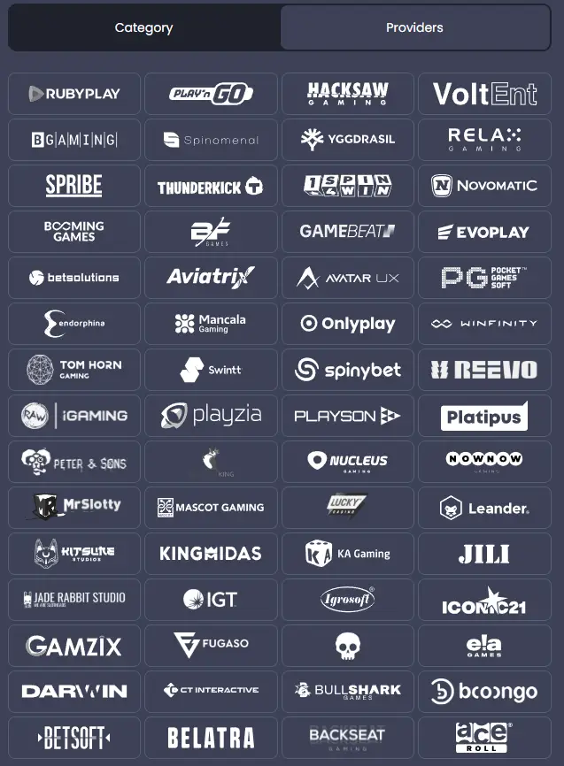 zumobet casino providers all